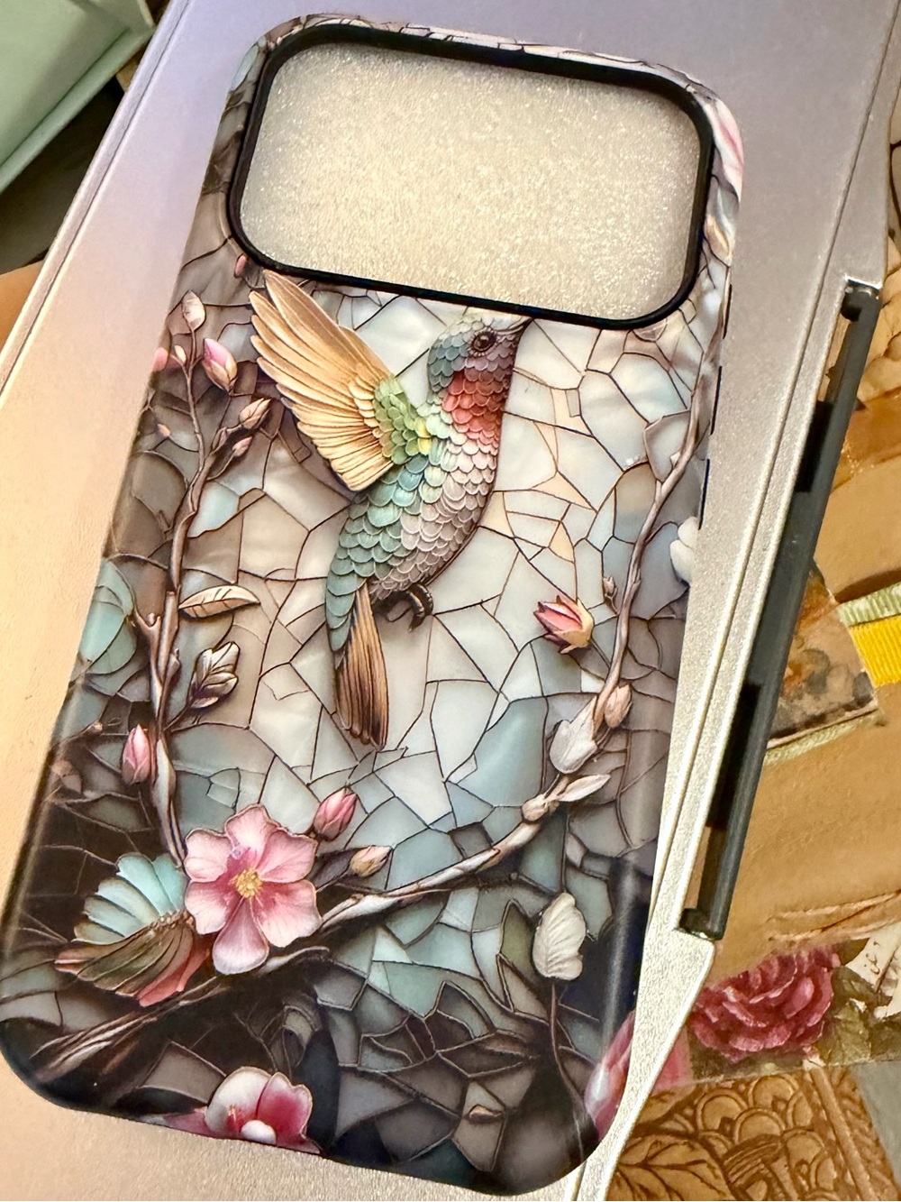 Decorative Hummingbird Bird Cage Accessory - Multicolor